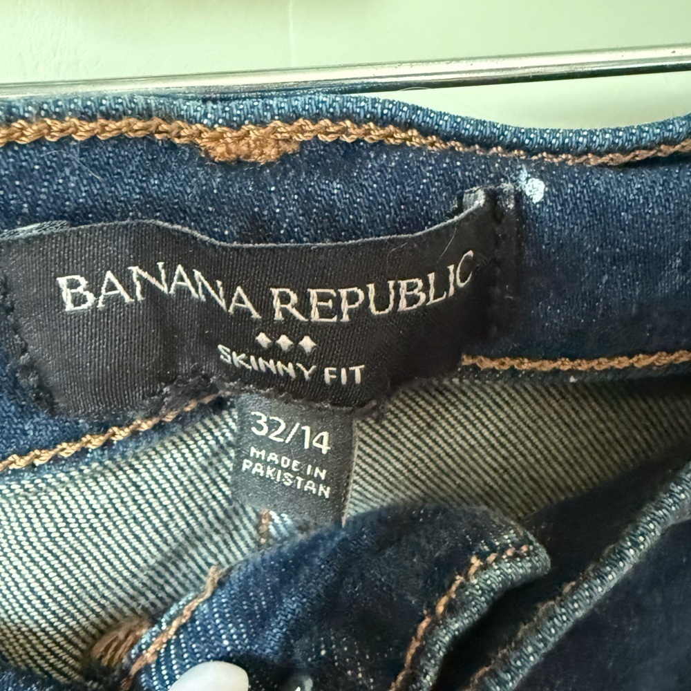 NWT Banana Republic Skinny Fit Blue Jeans SZ 32 (14) - Picture 3 of 13